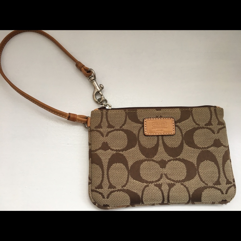 Coach signature wristlet